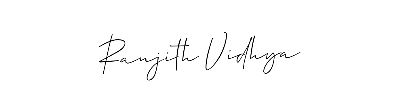 Make a beautiful signature design for name Ranjith Vidhya. Use this online signature maker to create a handwritten signature for free. Ranjith Vidhya signature style 2 images and pictures png