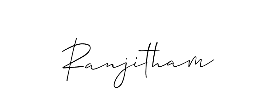 Make a beautiful signature design for name Ranjitham. Use this online signature maker to create a handwritten signature for free. Ranjitham signature style 2 images and pictures png