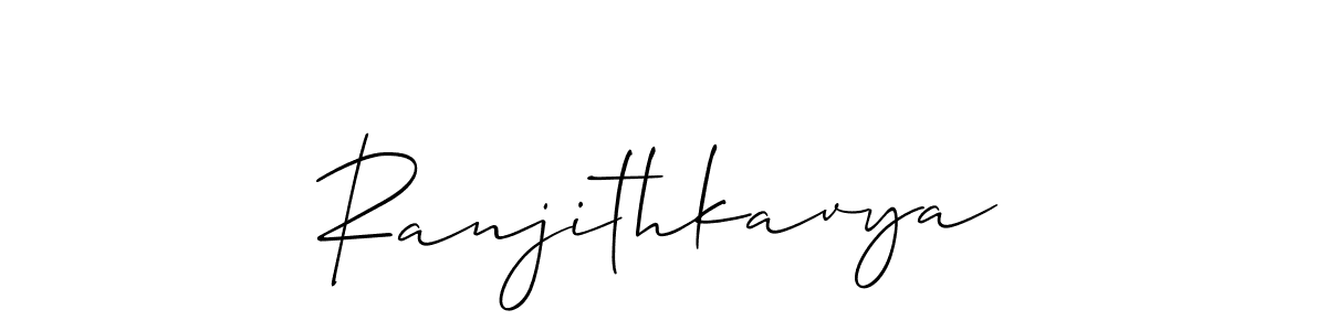 Ranjithkavya stylish signature style. Best Handwritten Sign (Allison_Script) for my name. Handwritten Signature Collection Ideas for my name Ranjithkavya. Ranjithkavya signature style 2 images and pictures png