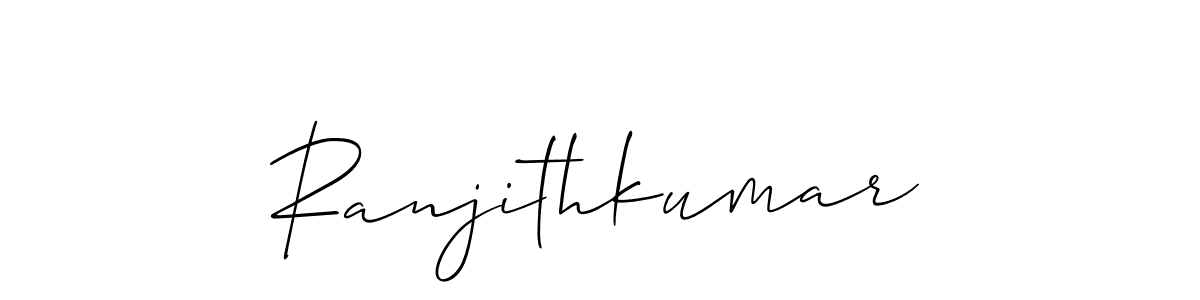 You should practise on your own different ways (Allison_Script) to write your name (Ranjithkumar) in signature. don't let someone else do it for you. Ranjithkumar signature style 2 images and pictures png