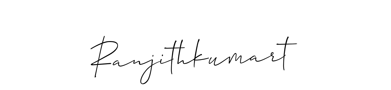 This is the best signature style for the Ranjithkumart name. Also you like these signature font (Allison_Script). Mix name signature. Ranjithkumart signature style 2 images and pictures png