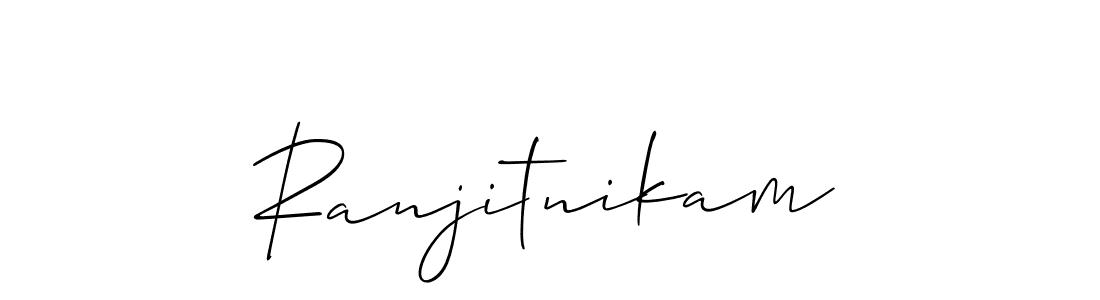 Also we have Ranjitnikam name is the best signature style. Create professional handwritten signature collection using Allison_Script autograph style. Ranjitnikam signature style 2 images and pictures png