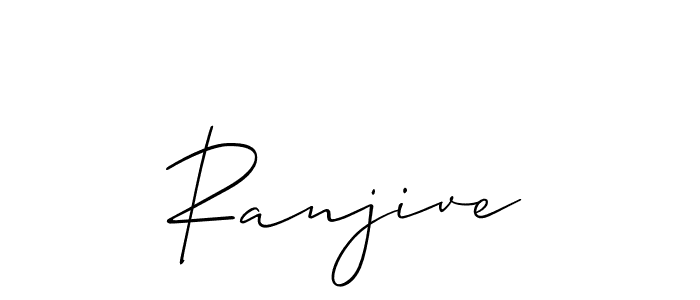It looks lik you need a new signature style for name Ranjive. Design unique handwritten (Allison_Script) signature with our free signature maker in just a few clicks. Ranjive signature style 2 images and pictures png
