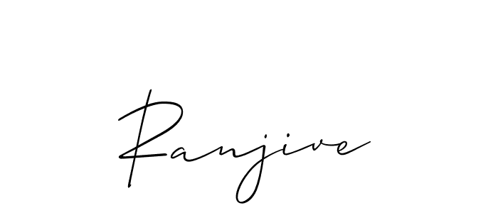 Create a beautiful signature design for name Ranjive. With this signature (Allison_Script) fonts, you can make a handwritten signature for free. Ranjive signature style 2 images and pictures png