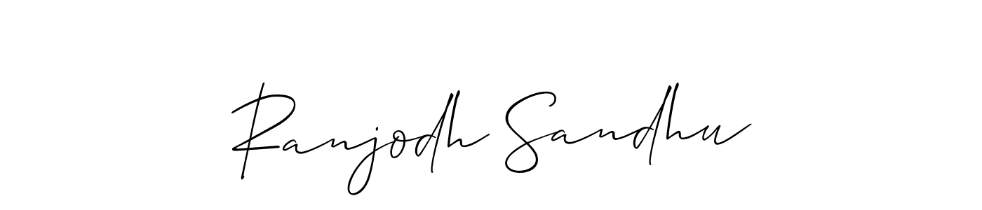 Use a signature maker to create a handwritten signature online. With this signature software, you can design (Allison_Script) your own signature for name Ranjodh Sandhu. Ranjodh Sandhu signature style 2 images and pictures png