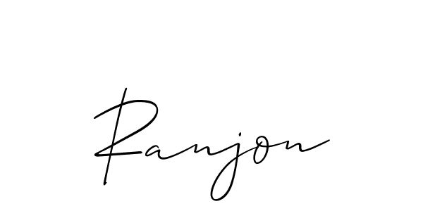 Best and Professional Signature Style for Ranjon. Allison_Script Best Signature Style Collection. Ranjon signature style 2 images and pictures png