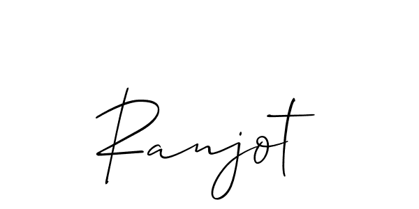 Create a beautiful signature design for name Ranjot. With this signature (Allison_Script) fonts, you can make a handwritten signature for free. Ranjot signature style 2 images and pictures png