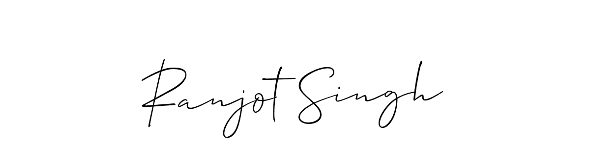 Create a beautiful signature design for name Ranjot Singh. With this signature (Allison_Script) fonts, you can make a handwritten signature for free. Ranjot Singh signature style 2 images and pictures png