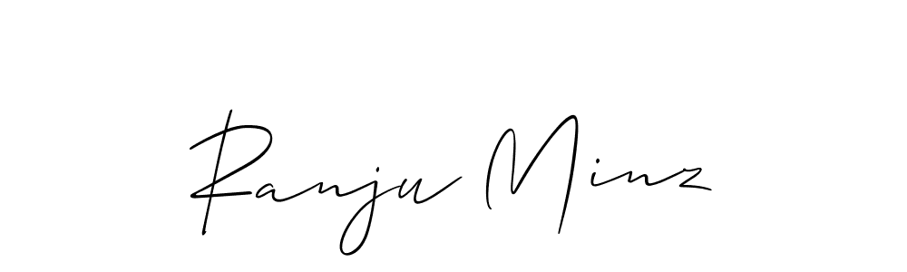 How to make Ranju Minz name signature. Use Allison_Script style for creating short signs online. This is the latest handwritten sign. Ranju Minz signature style 2 images and pictures png