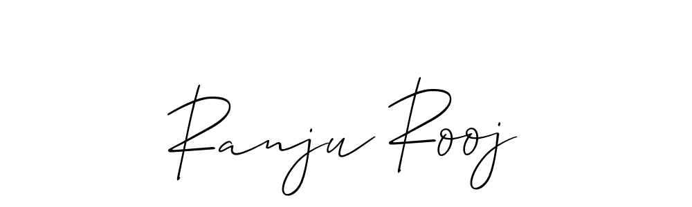 How to make Ranju Rooj name signature. Use Allison_Script style for creating short signs online. This is the latest handwritten sign. Ranju Rooj signature style 2 images and pictures png