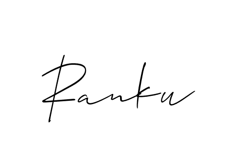 The best way (Allison_Script) to make a short signature is to pick only two or three words in your name. The name Ranku include a total of six letters. For converting this name. Ranku signature style 2 images and pictures png