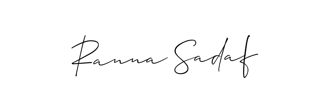 Also we have Ranna Sadaf name is the best signature style. Create professional handwritten signature collection using Allison_Script autograph style. Ranna Sadaf signature style 2 images and pictures png