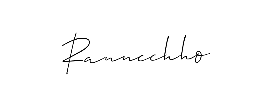 Design your own signature with our free online signature maker. With this signature software, you can create a handwritten (Allison_Script) signature for name Ranncchho. Ranncchho signature style 2 images and pictures png