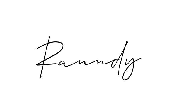 How to make Ranndy signature? Allison_Script is a professional autograph style. Create handwritten signature for Ranndy name. Ranndy signature style 2 images and pictures png