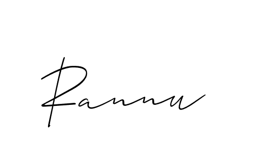 Design your own signature with our free online signature maker. With this signature software, you can create a handwritten (Allison_Script) signature for name Rannu. Rannu signature style 2 images and pictures png