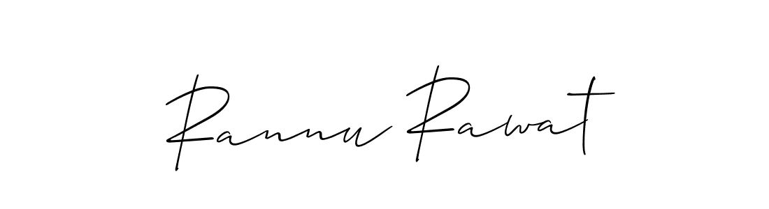Make a beautiful signature design for name Rannu Rawat. With this signature (Allison_Script) style, you can create a handwritten signature for free. Rannu Rawat signature style 2 images and pictures png