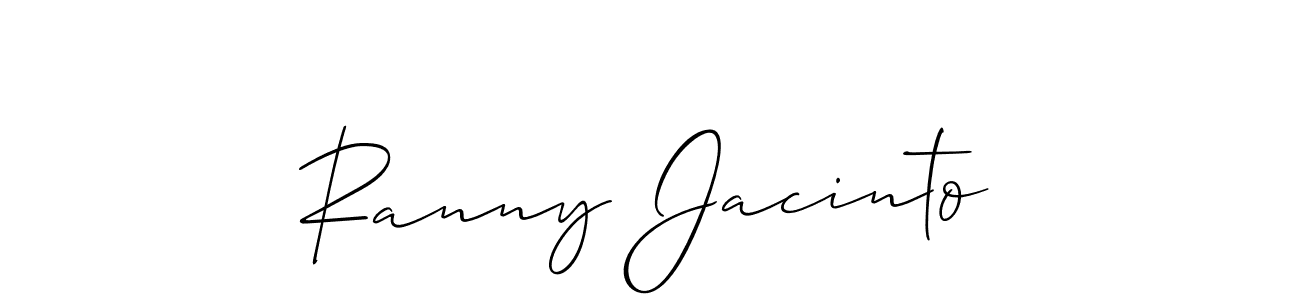 Ranny Jacinto stylish signature style. Best Handwritten Sign (Allison_Script) for my name. Handwritten Signature Collection Ideas for my name Ranny Jacinto. Ranny Jacinto signature style 2 images and pictures png