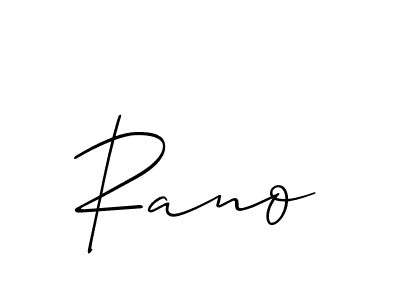 Make a beautiful signature design for name Rano. With this signature (Allison_Script) style, you can create a handwritten signature for free. Rano signature style 2 images and pictures png