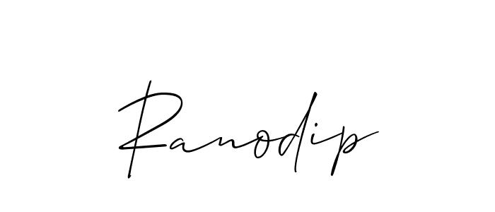 It looks lik you need a new signature style for name Ranodip. Design unique handwritten (Allison_Script) signature with our free signature maker in just a few clicks. Ranodip signature style 2 images and pictures png