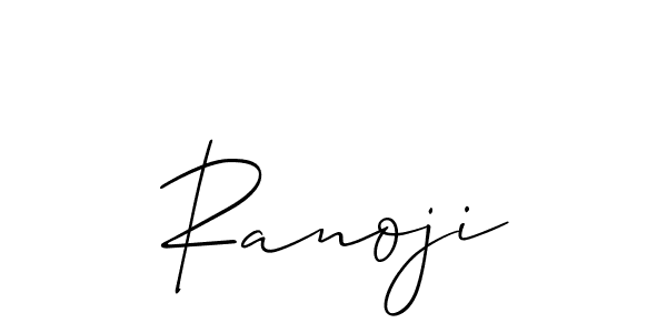 Also we have Ranoji name is the best signature style. Create professional handwritten signature collection using Allison_Script autograph style. Ranoji signature style 2 images and pictures png