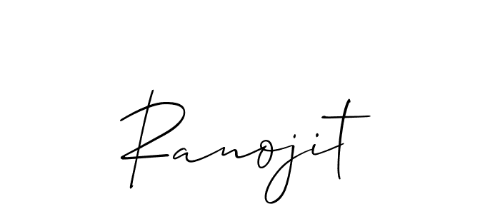 How to make Ranojit name signature. Use Allison_Script style for creating short signs online. This is the latest handwritten sign. Ranojit signature style 2 images and pictures png