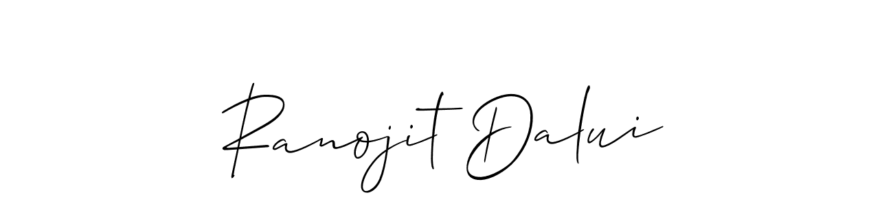 Make a beautiful signature design for name Ranojit Dalui. With this signature (Allison_Script) style, you can create a handwritten signature for free. Ranojit Dalui signature style 2 images and pictures png