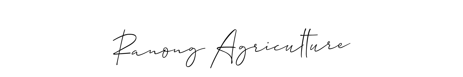if you are searching for the best signature style for your name Ranong Agriculture. so please give up your signature search. here we have designed multiple signature styles  using Allison_Script. Ranong Agriculture signature style 2 images and pictures png