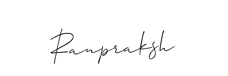 Create a beautiful signature design for name Ranpraksh. With this signature (Allison_Script) fonts, you can make a handwritten signature for free. Ranpraksh signature style 2 images and pictures png