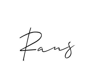 Make a beautiful signature design for name Rans. With this signature (Allison_Script) style, you can create a handwritten signature for free. Rans signature style 2 images and pictures png