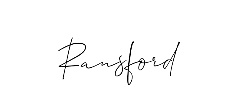 How to make Ransford name signature. Use Allison_Script style for creating short signs online. This is the latest handwritten sign. Ransford signature style 2 images and pictures png