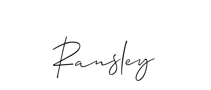 How to make Ransley signature? Allison_Script is a professional autograph style. Create handwritten signature for Ransley name. Ransley signature style 2 images and pictures png