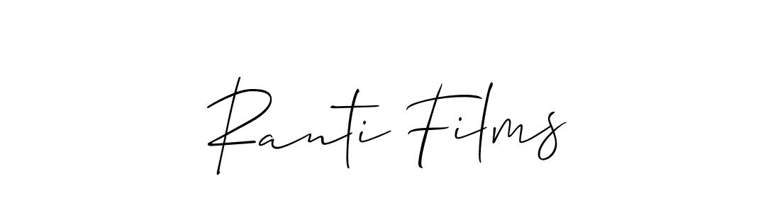 How to make Ranti Films name signature. Use Allison_Script style for creating short signs online. This is the latest handwritten sign. Ranti Films signature style 2 images and pictures png