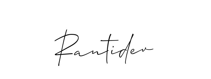 How to make Rantidev name signature. Use Allison_Script style for creating short signs online. This is the latest handwritten sign. Rantidev signature style 2 images and pictures png