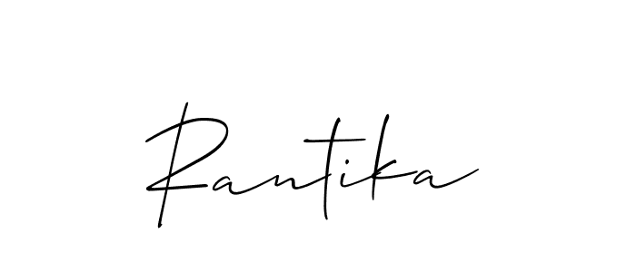 Design your own signature with our free online signature maker. With this signature software, you can create a handwritten (Allison_Script) signature for name Rantika. Rantika signature style 2 images and pictures png