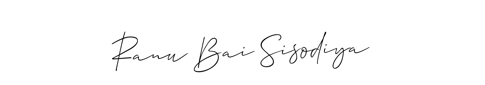 This is the best signature style for the Ranu Bai Sisodiya name. Also you like these signature font (Allison_Script). Mix name signature. Ranu Bai Sisodiya signature style 2 images and pictures png