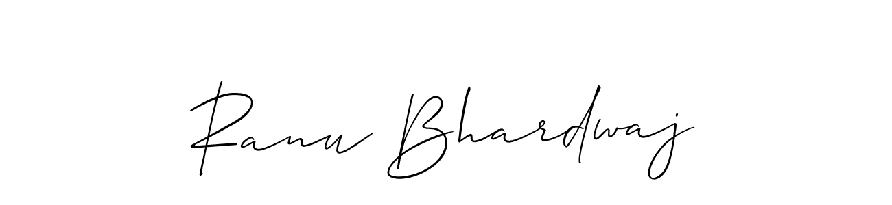 It looks lik you need a new signature style for name Ranu Bhardwaj. Design unique handwritten (Allison_Script) signature with our free signature maker in just a few clicks. Ranu Bhardwaj signature style 2 images and pictures png