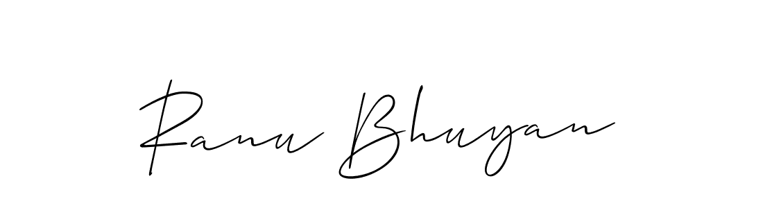 Use a signature maker to create a handwritten signature online. With this signature software, you can design (Allison_Script) your own signature for name Ranu Bhuyan. Ranu Bhuyan signature style 2 images and pictures png