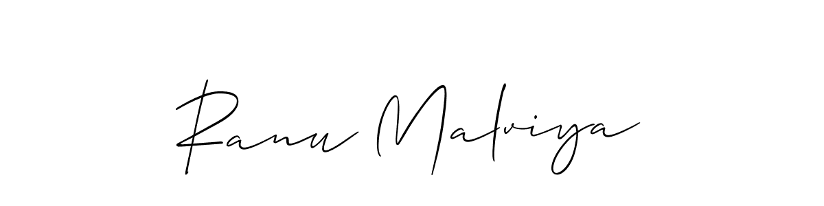 Design your own signature with our free online signature maker. With this signature software, you can create a handwritten (Allison_Script) signature for name Ranu Malviya. Ranu Malviya signature style 2 images and pictures png