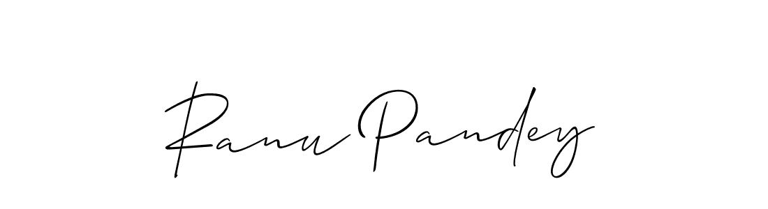 Create a beautiful signature design for name Ranu Pandey. With this signature (Allison_Script) fonts, you can make a handwritten signature for free. Ranu Pandey signature style 2 images and pictures png