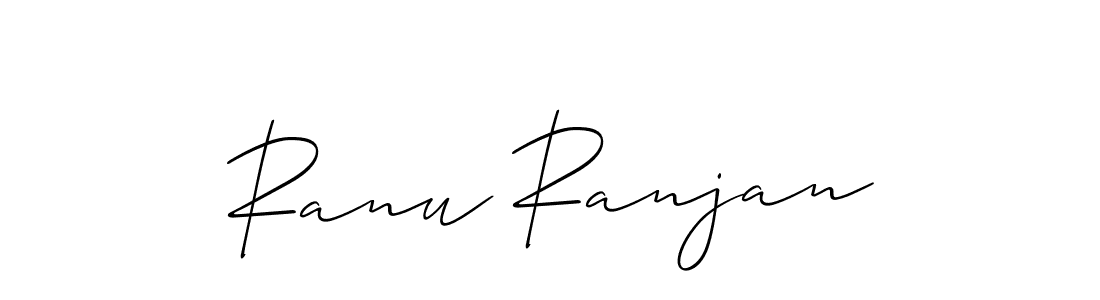 Design your own signature with our free online signature maker. With this signature software, you can create a handwritten (Allison_Script) signature for name Ranu Ranjan. Ranu Ranjan signature style 2 images and pictures png
