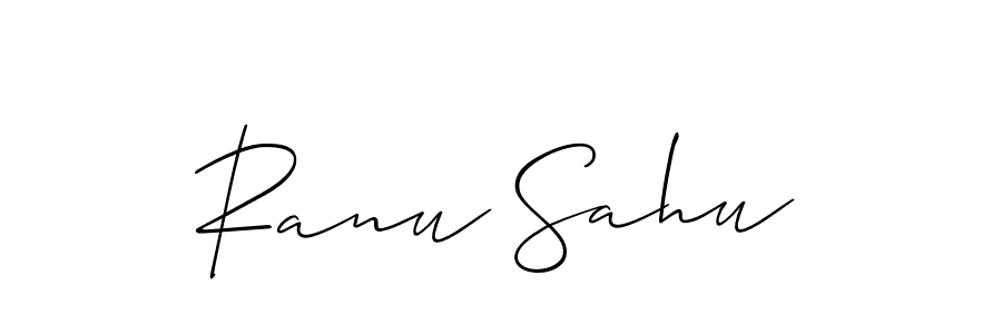 Use a signature maker to create a handwritten signature online. With this signature software, you can design (Allison_Script) your own signature for name Ranu Sahu. Ranu Sahu signature style 2 images and pictures png