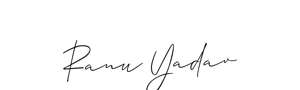 Best and Professional Signature Style for Ranu Yadav. Allison_Script Best Signature Style Collection. Ranu Yadav signature style 2 images and pictures png