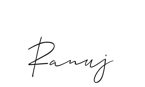 You should practise on your own different ways (Allison_Script) to write your name (Ranuj) in signature. don't let someone else do it for you. Ranuj signature style 2 images and pictures png