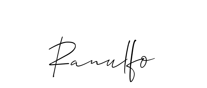 The best way (Allison_Script) to make a short signature is to pick only two or three words in your name. The name Ranulfo include a total of six letters. For converting this name. Ranulfo signature style 2 images and pictures png