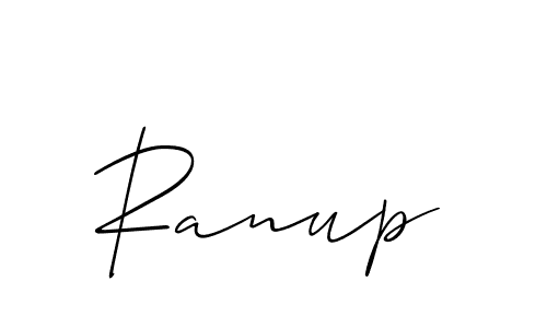 How to make Ranup name signature. Use Allison_Script style for creating short signs online. This is the latest handwritten sign. Ranup signature style 2 images and pictures png