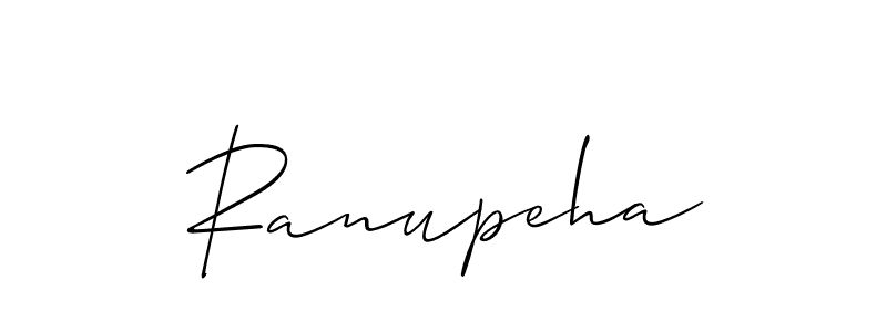 if you are searching for the best signature style for your name Ranupeha. so please give up your signature search. here we have designed multiple signature styles  using Allison_Script. Ranupeha signature style 2 images and pictures png
