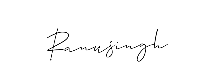 The best way (Allison_Script) to make a short signature is to pick only two or three words in your name. The name Ranusingh include a total of six letters. For converting this name. Ranusingh signature style 2 images and pictures png