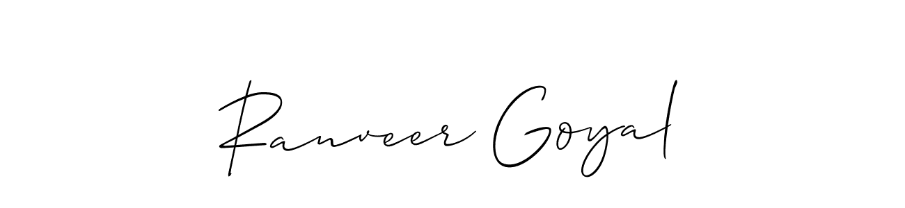 Best and Professional Signature Style for Ranveer Goyal. Allison_Script Best Signature Style Collection. Ranveer Goyal signature style 2 images and pictures png