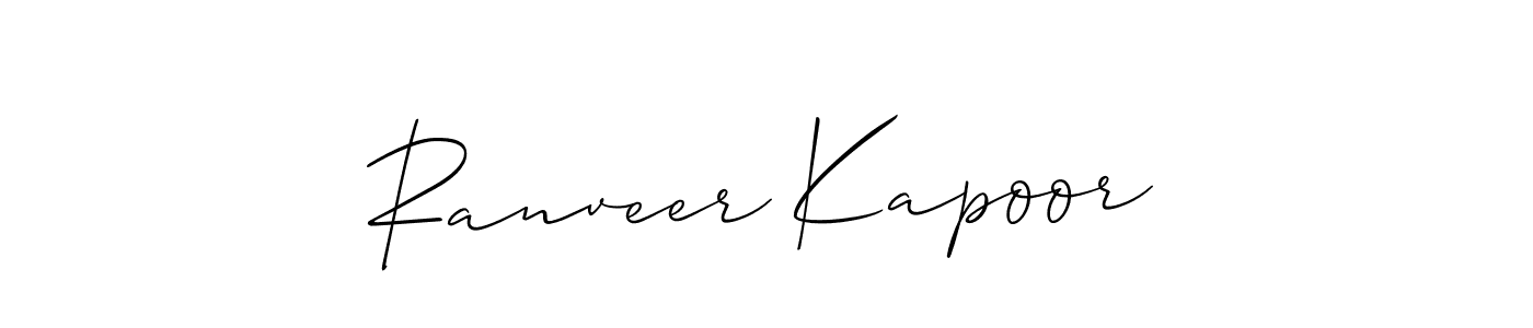Allison_Script is a professional signature style that is perfect for those who want to add a touch of class to their signature. It is also a great choice for those who want to make their signature more unique. Get Ranveer Kapoor name to fancy signature for free. Ranveer Kapoor signature style 2 images and pictures png