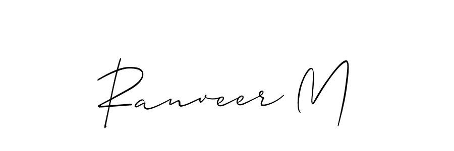Make a beautiful signature design for name Ranveer M. Use this online signature maker to create a handwritten signature for free. Ranveer M signature style 2 images and pictures png